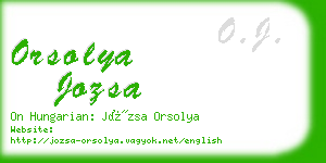 orsolya jozsa business card